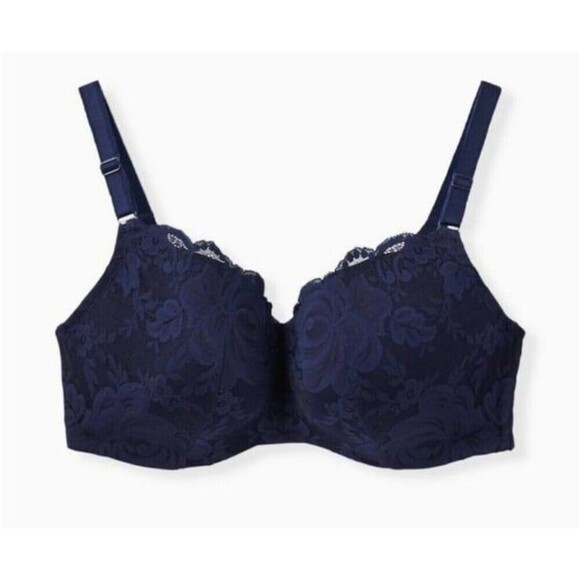 Torrid Curve Lace 360° Back Smoothing Lightly Lined Full Coverage Balconette Bra - Picture 1 of 8